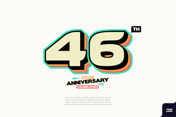 Number 46 logo icon design 46th birthday logo number anniversary 46