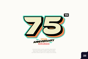 Number 75 logo icon design 75th birthday logo number anniversary 75