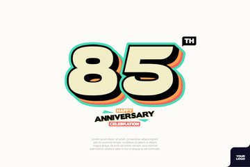 Number 85 logo icon design 85th birthday logo number anniversary 85