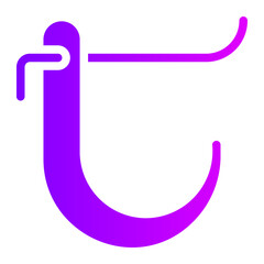 curved needle gradient icon