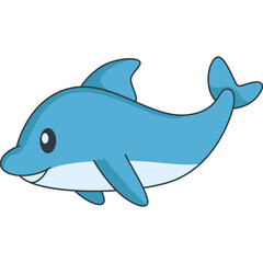 Cute Dolphin Illustration