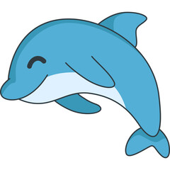 Cute Dolphin Illustration