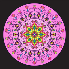 Mandala, Vector Mandala, floral mandala, flower mandala, oriental mandala, coloring . Oriental pattern, vector illustration