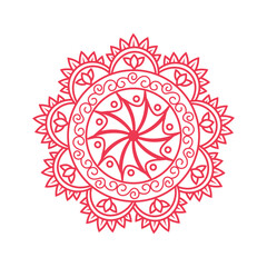 Circular pattern in form of mandala for Henna, Mehndi, tattoo, decoration. Decorative ornament in ethnic oriental style. Coloring book page.