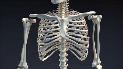 3D Clipart Illustration of the Human Skeleton