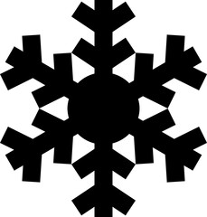 snowflake black solid icon - 604346235