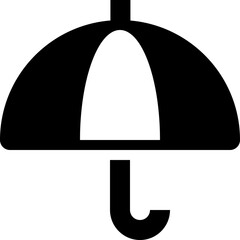 umbrella black solid icon