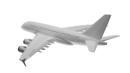 3D Air plane mockup illustration isolate