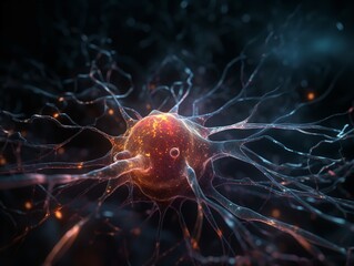 Illustration of Detailed Neuronal Synapse