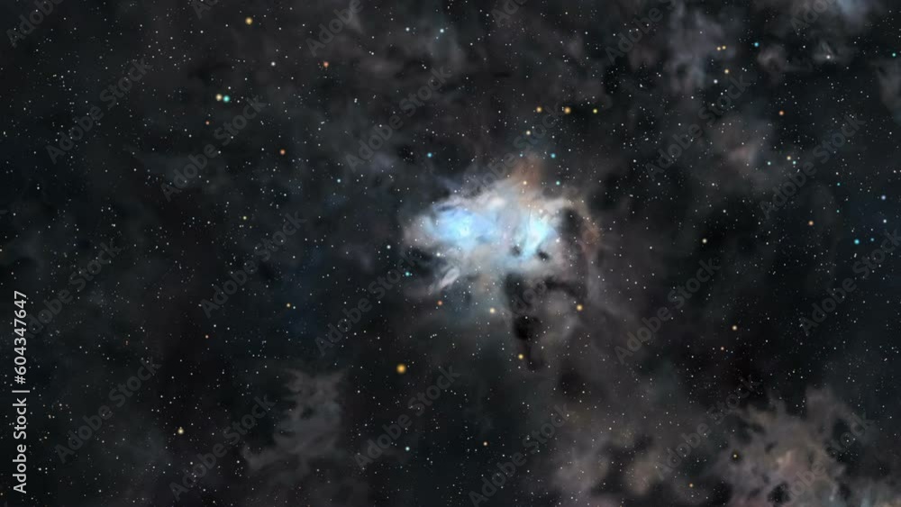 Canvas Prints flying around a cosmic nebula
