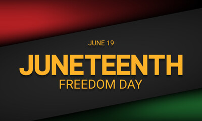Juneteenth Freedom Day Background Design.