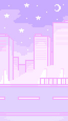 Fototapeta premium ピクセルアートな90sアニメ風待ち受け壁紙♪