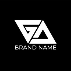 GA triangle monogram logo design