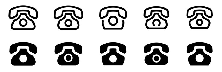 Telephone vector icon. Phone icon set. Call icons. Communication concept icons.