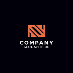 Fototapeta premium Letter N Simple Monogram Logo