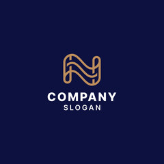 Letter N Simple Monogram Logo