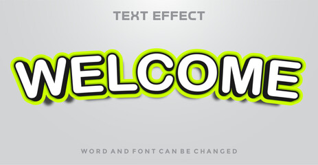 Welcome editable text effect