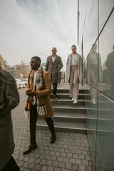 Walking down the stairs