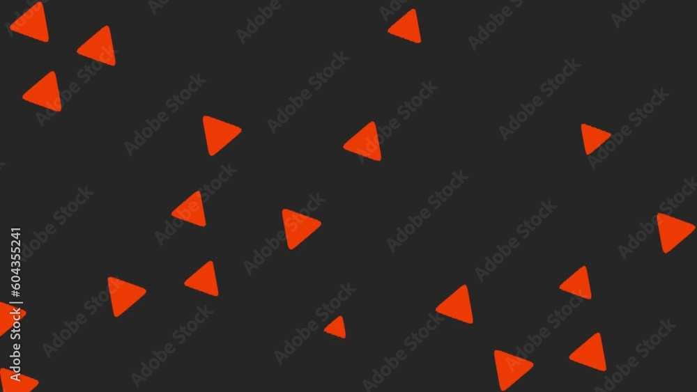 Poster gray-orange abstract background for the intro of appearing triangles.. animation screensaver.