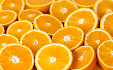 Orange Halves Close-Up