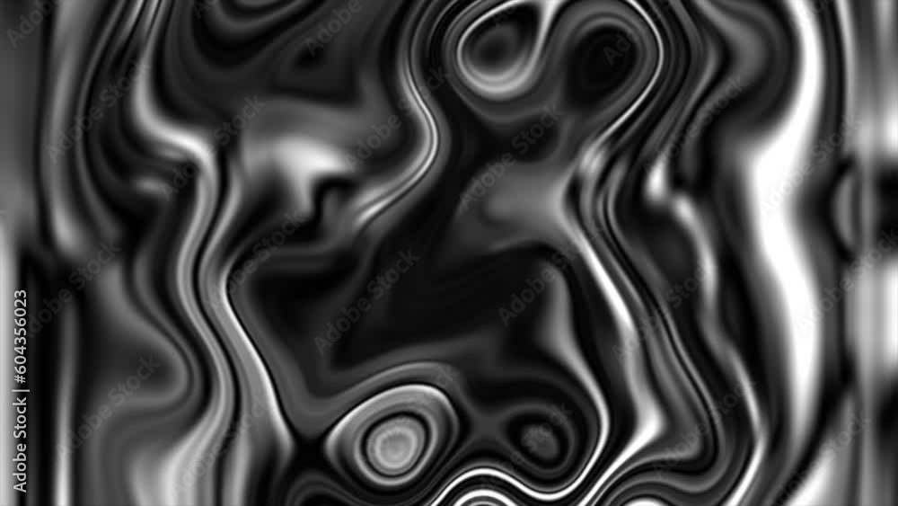 Aufkleber liquid gradient silver metallic animation background, abstract loop animation of metallic gradient p