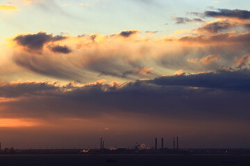 東京湾の夕景