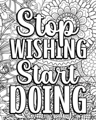  Motivational quotes coloring page.
