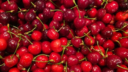 cherry, which is from fruit or food on market shelves