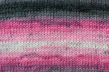 Abstract pink gray knitted wool texture, knit stitch