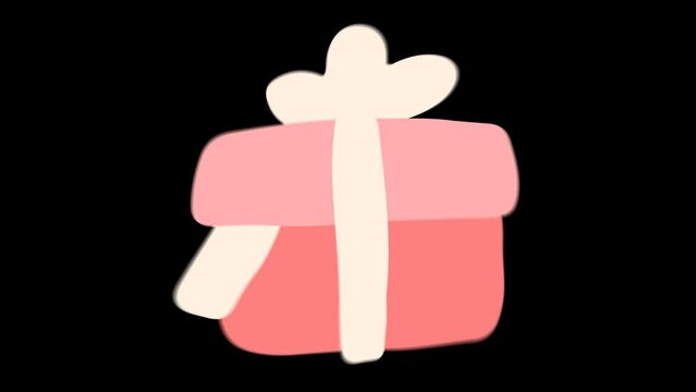 Gift Icon 01 animation on transparent background. JWP_Icons #33