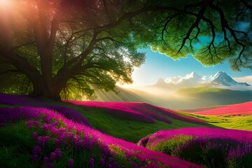 Fototapeta na wymiar most beautiful spring wallpaers, spring backgrounds, and textures generative Ai technology