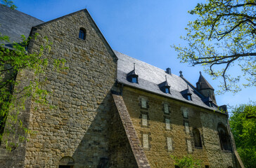 Rückseite eines historischen Gebäudes der Kaiserpfalz in Goslar