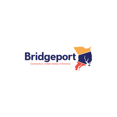 Bridgeport Connecticut City Map Modern Creative Logo