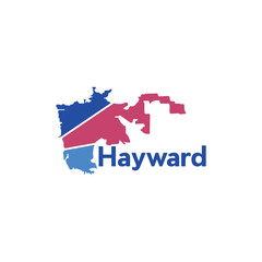 Obraz na płótnie Canvas Hayward City Map Geometric Modern Logo