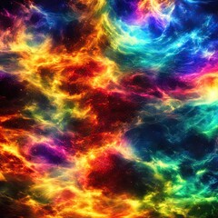 Fototapeta na wymiar Rainbow Cosmos: Captivating Colors of Nebulas Unveiled - Generative AI 29