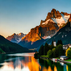 lake in the mountains