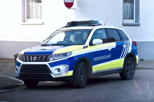 Neu-Ulm, Bavaria, Germany - May, 20, 2023: Ordnungsamt (City Watch) vehicle in bavaria, Germany.