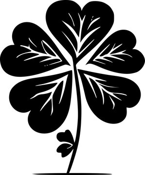 Clover | Minimalist and Simple Silhouette - Vector illustration