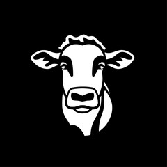 Cow | Minimalist and Simple Silhouette - Vector illustration