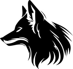 Wolf | Black and White Vector illustration