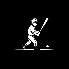 Baseball | Black and White Vector illustration