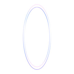 Purple Gradient Oval Frame