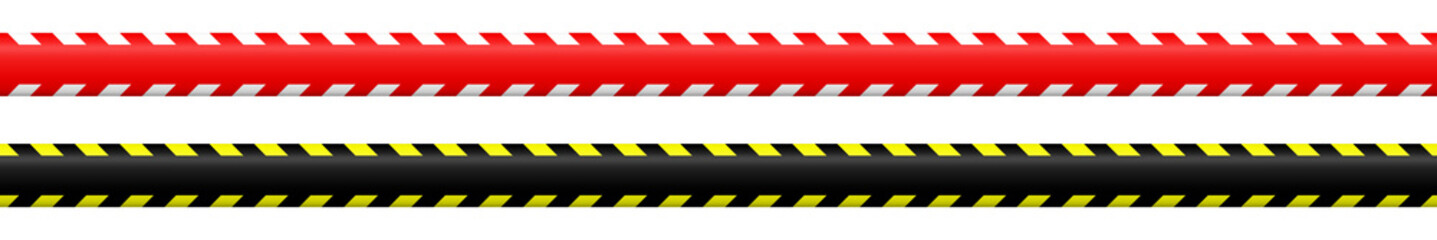 Absperrband in rot/weiß und schwarz/gelb