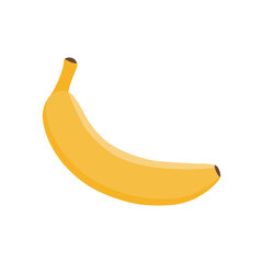 banana flat design vector illustration. cartoon banana icon