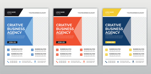 Obraz premium Creative business flyer template design . marketing, business proposal, promotion, advertise, publication, cover page. marketing social media post template.