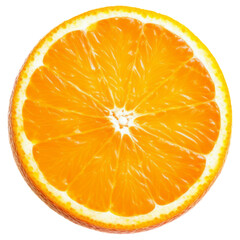 Slice of Orange. Half-Cut Citrus Fruit. generative ai