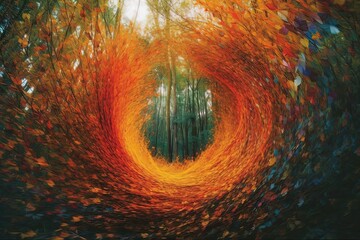 Fire Swirl in a forest