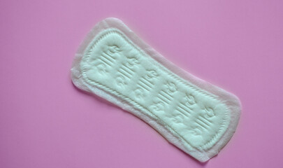 daily padding on pink background, intimate hygiene, womens hygiene, menstruation and critical days, womens health, banner