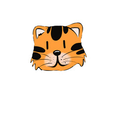 tiger cartoon isolated on white
