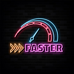 Full Speed Neon Signs Vector Design Template Neon Style